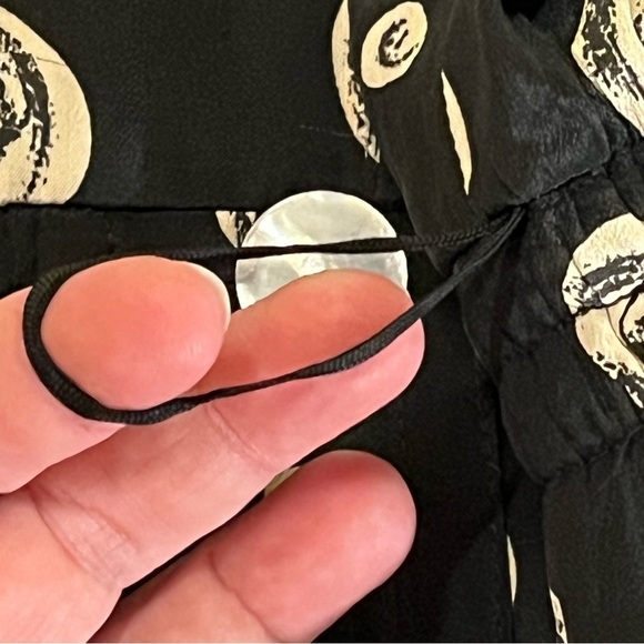 Louis Feraud US12 42 Vintage Cap Sleeve black circle dot 0128 - Picture 14 of 15